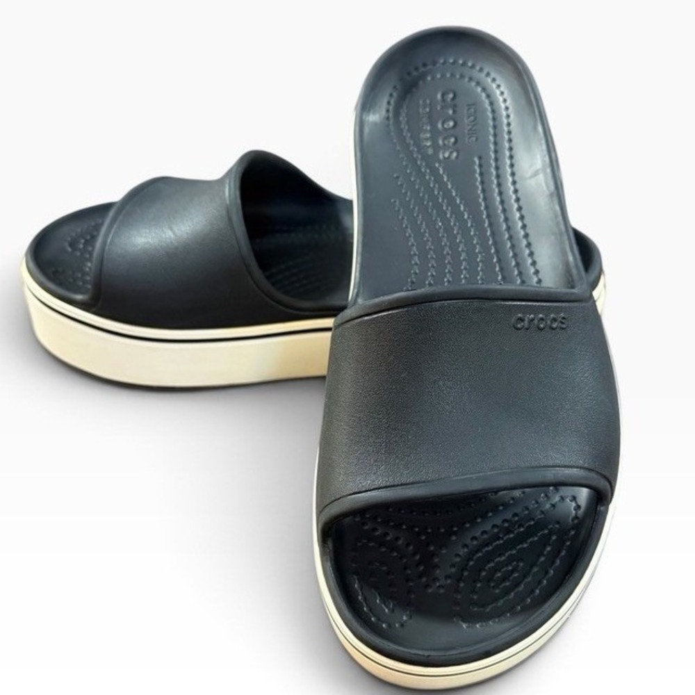 Crocs Crocband Platform Slide Sandals M/6 W/8 Sporty Comfort Shoes Beach Pool
